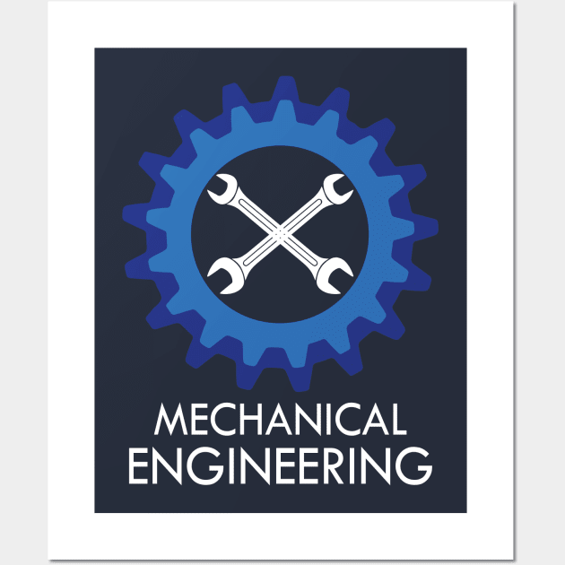 best mechanical engineer text engineering gear logo Wall Art by PrisDesign99